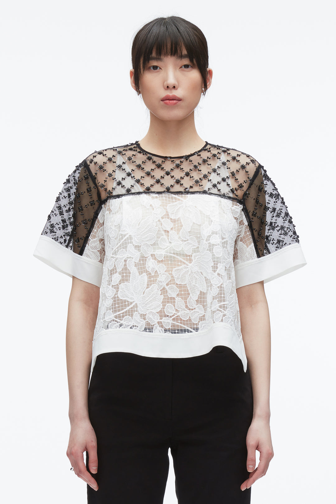 Corded Lace Organza Top