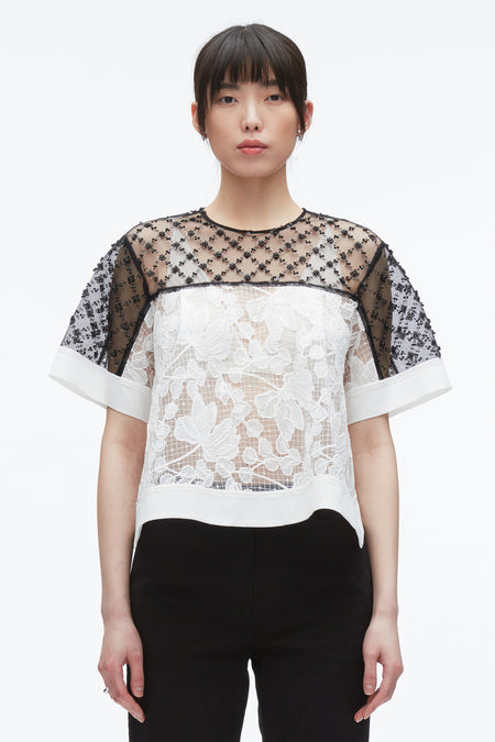 3.1 x Shopbop Combo Tee Mini Dress with Lace
