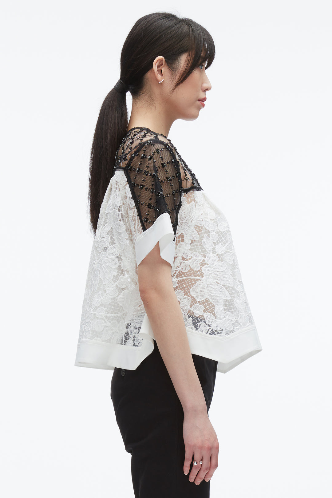 Corded Lace Organza Top
