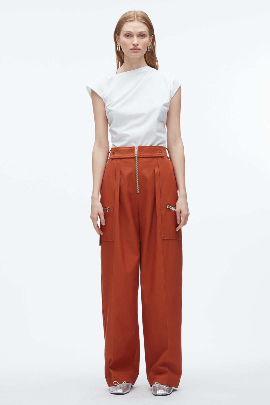 Double Zip Wide Leg Pant