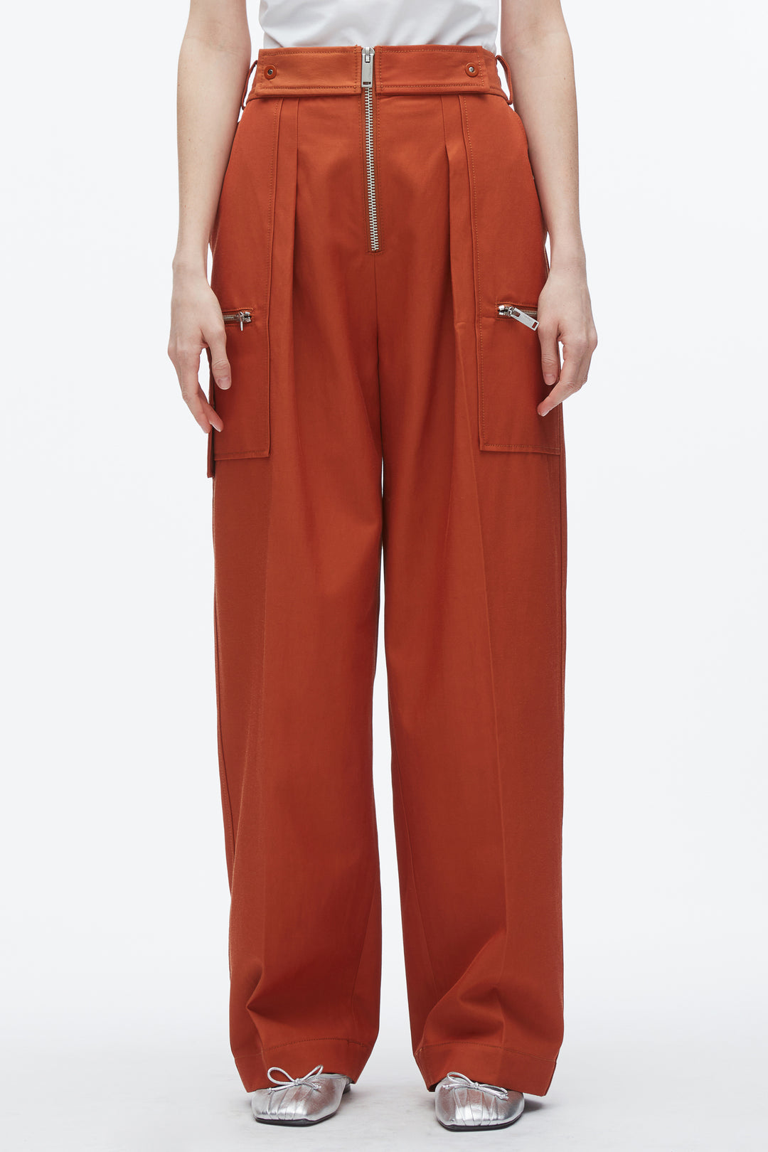 Double Zip Wide Leg Pant