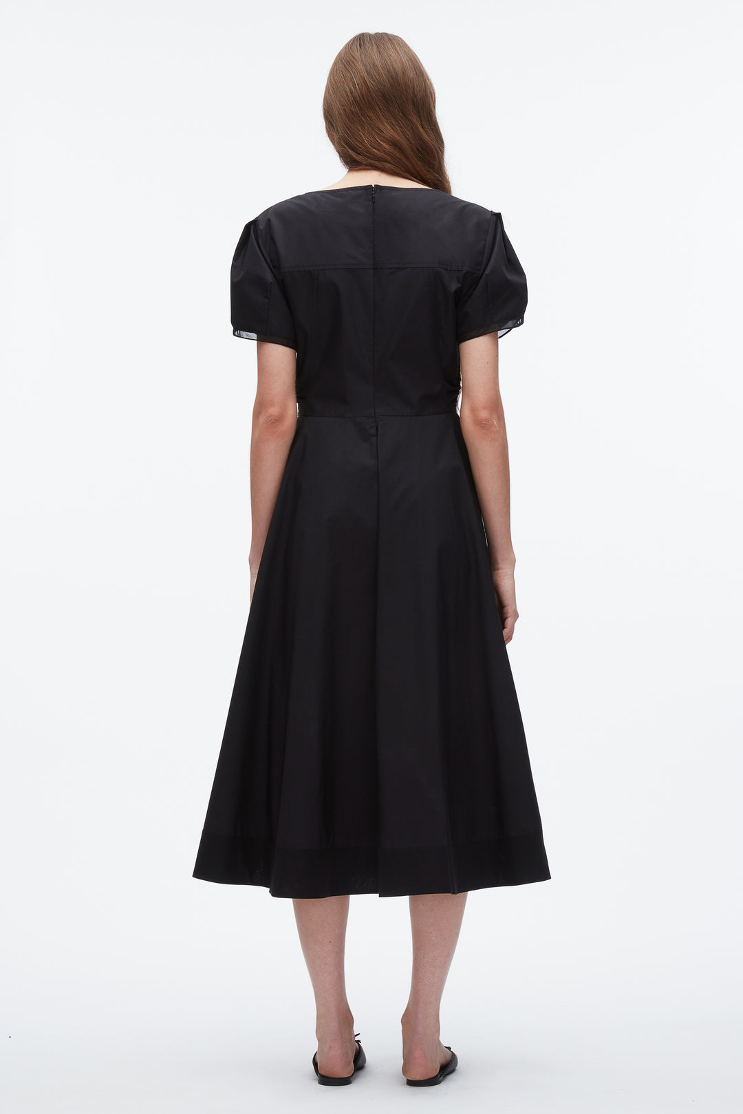 Tulip Sleeve V-Neck Dress