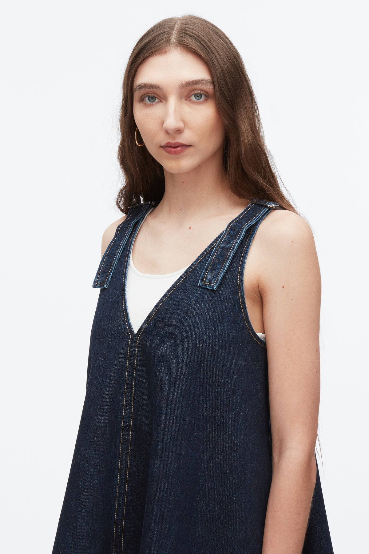 3.1 phillip lim denim dress Denim Slip Dress with Lace | Stylish Women's Wear