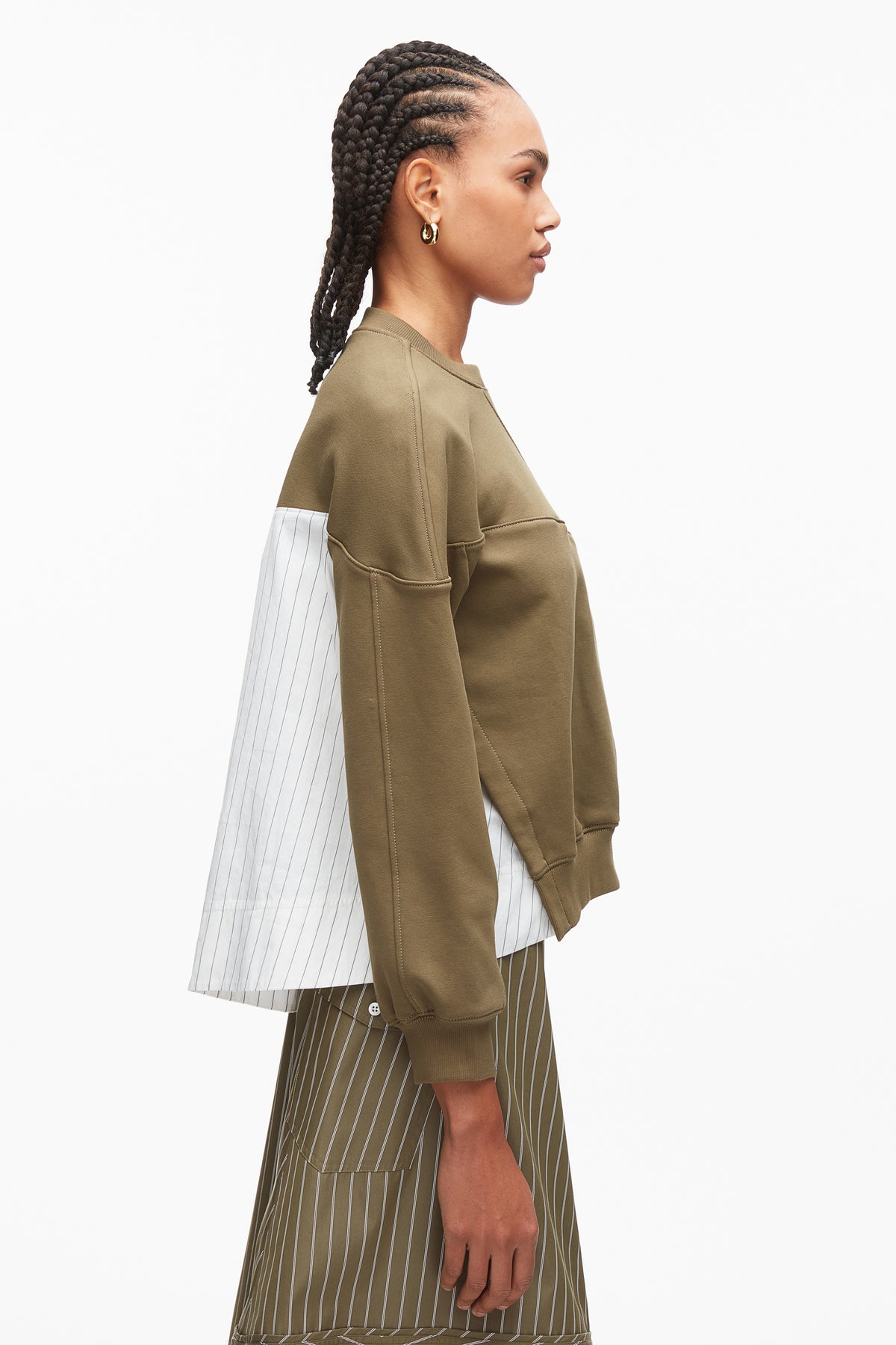 French Terry Sweatshirt with Poplin Combo – 3.1 Phillip Lim