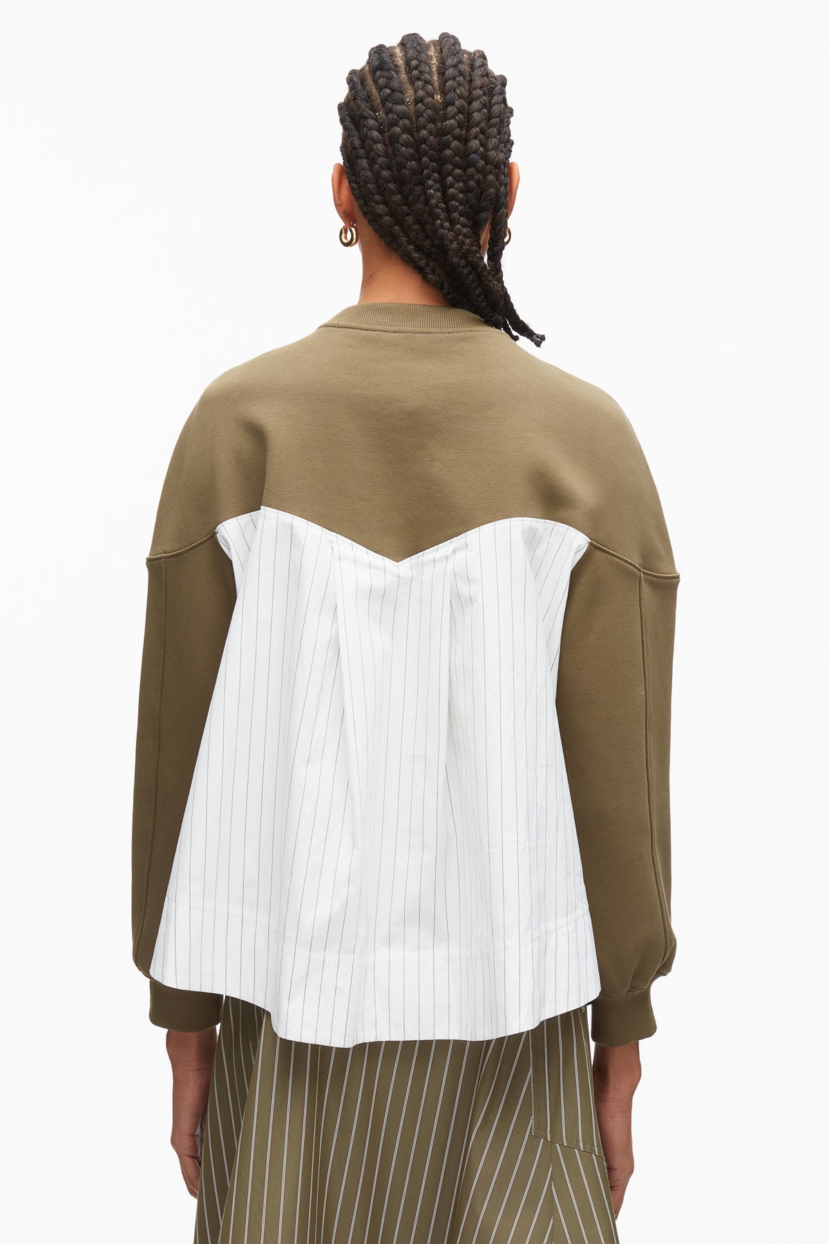 French Terry Sweatshirt with Poplin Combo – 3.1 Phillip Lim