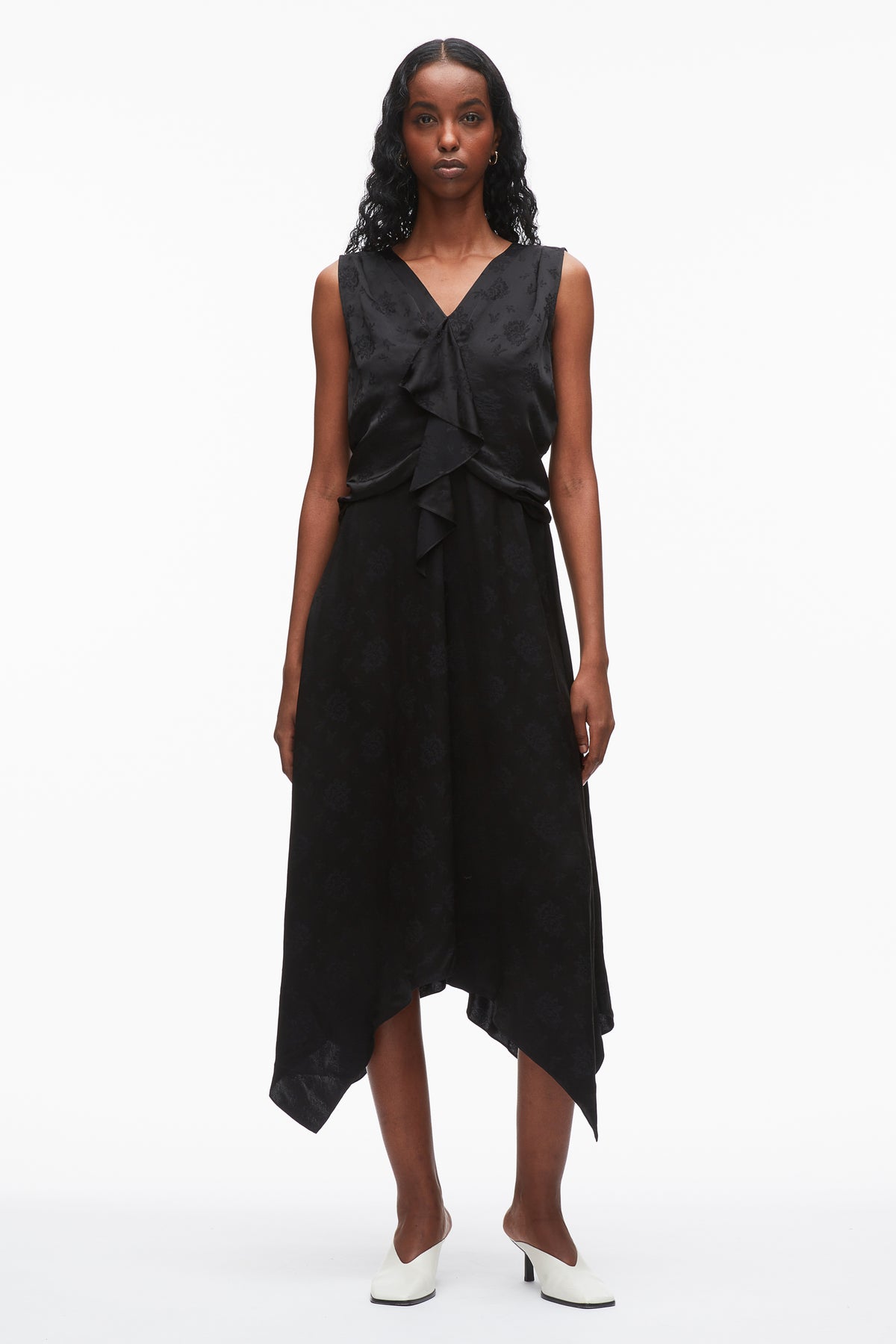 midi handkerchief dress Adrianna Papell Women's Printed Handkerchief-Hem - Black Multi So versatile Neneh Embroidered Handkerchief Hem Midi