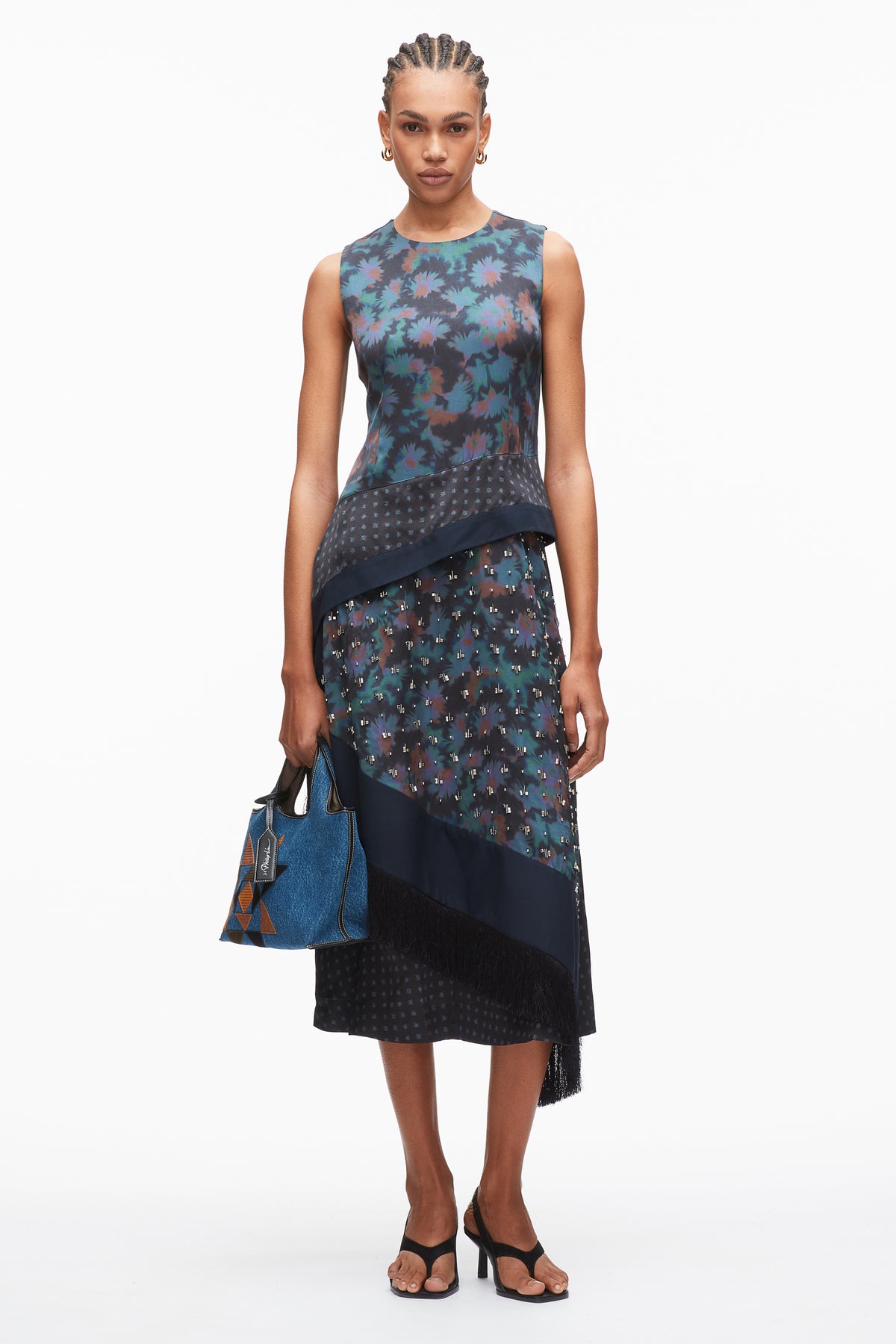 Desert Flower Draped Jersey Dress - 00