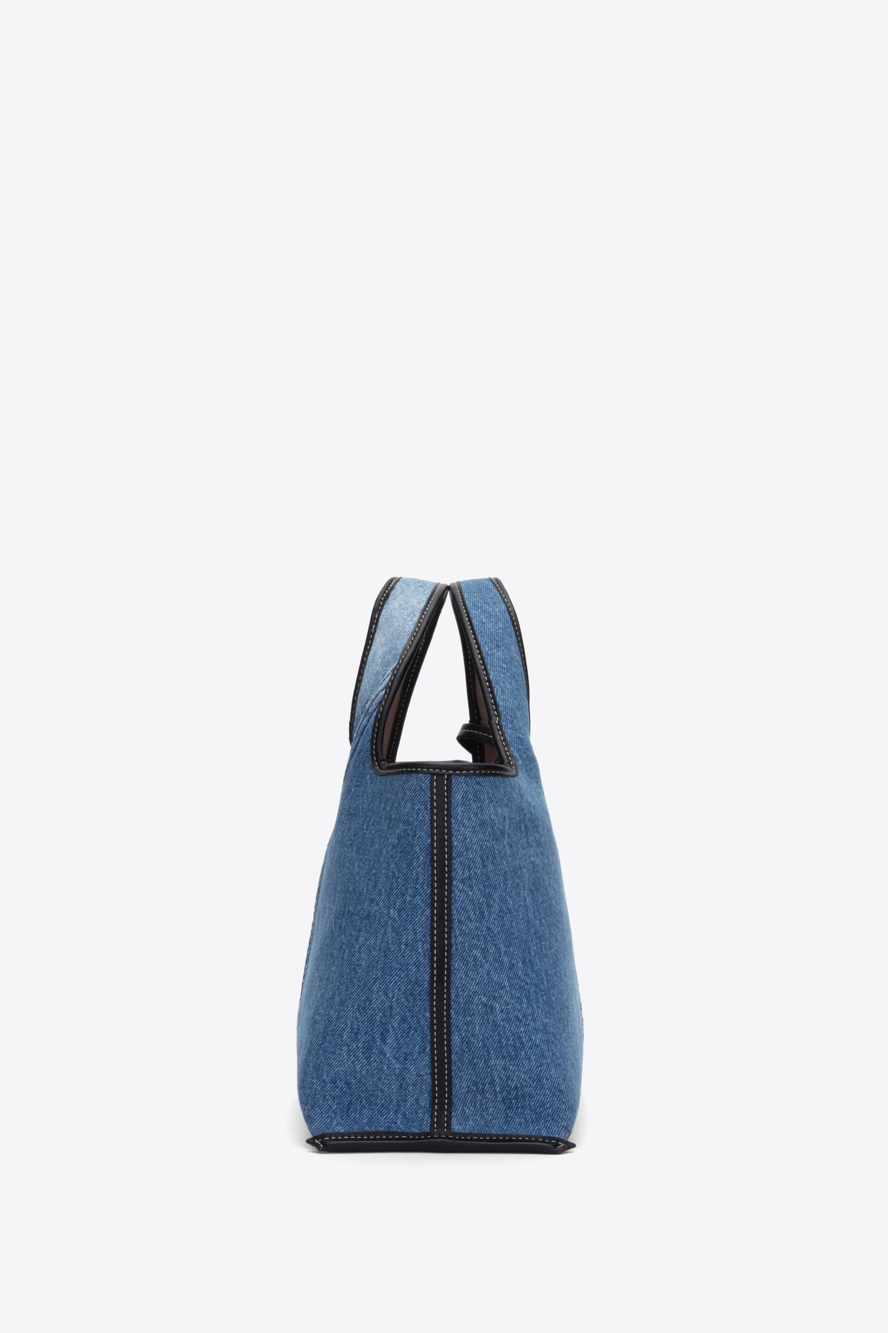 Denim Mini Market Tote with Grommets