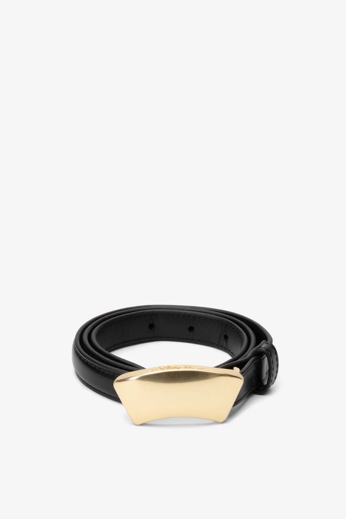 3.1 Phillip Lim Black Belt with gold hardware 3.1 Phillip Lim Black Belt with gold hardware main image 4