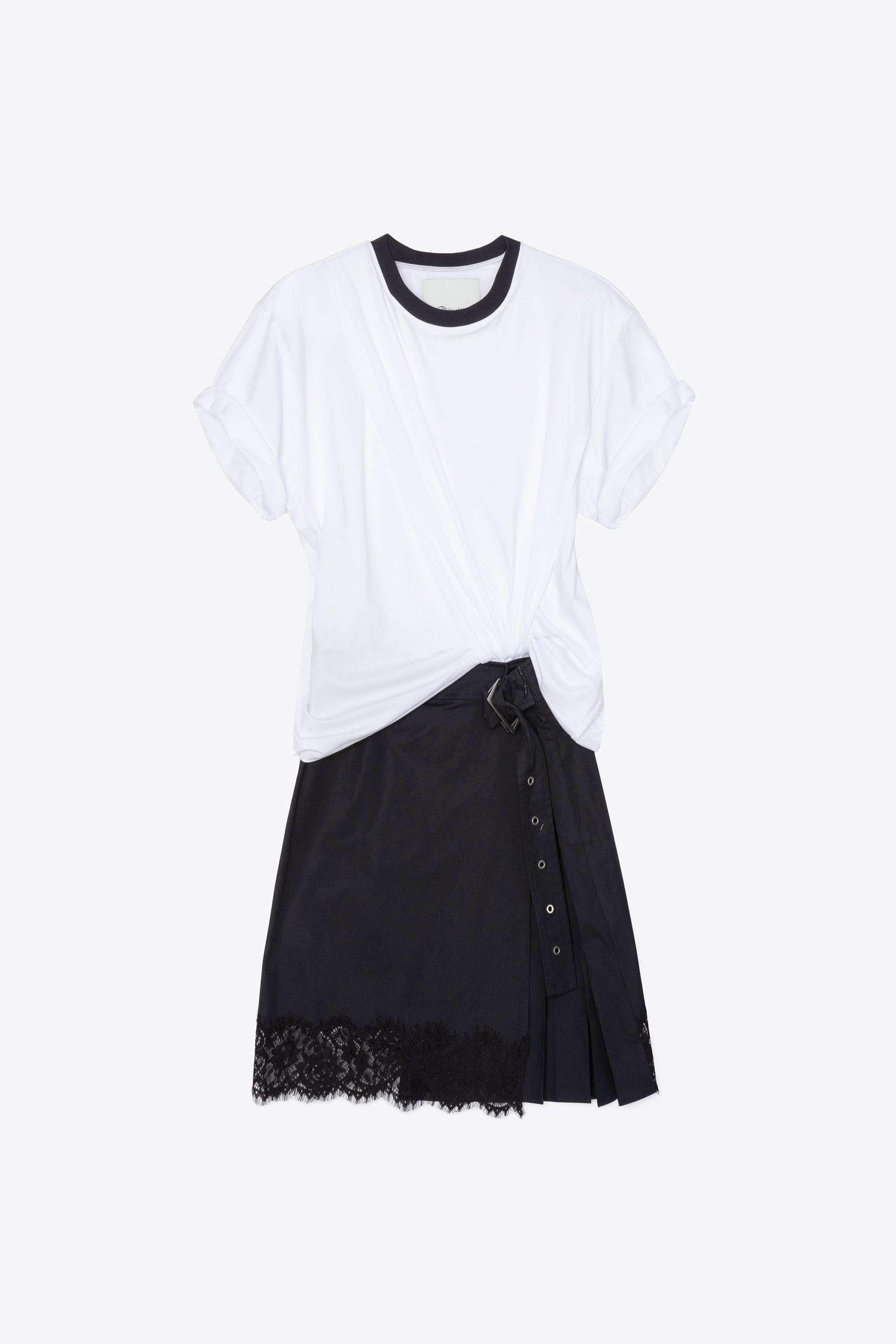 3.1 x Shopbop Combo Tee Mini Dress with Lace – 3.1 Phillip Lim