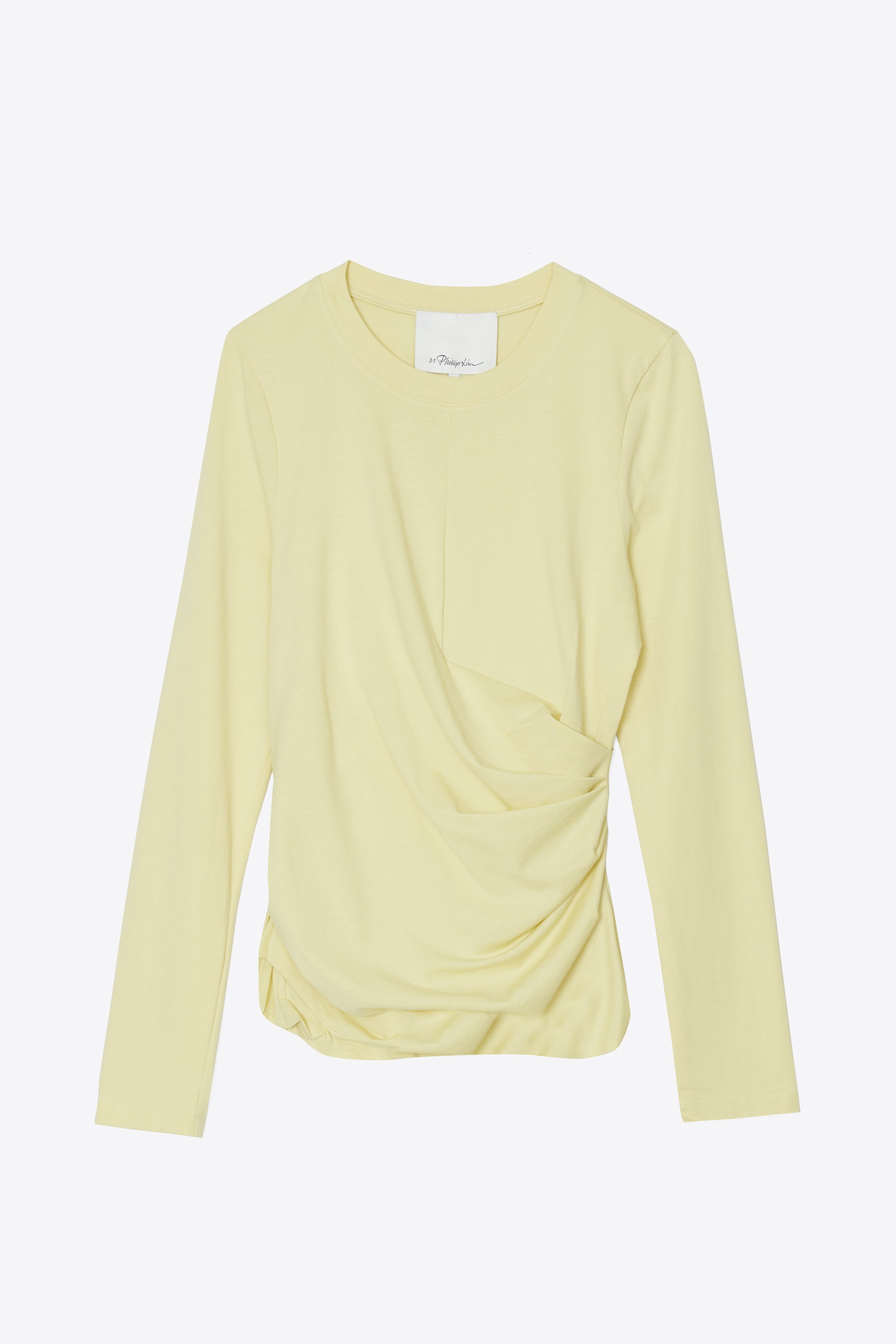 Long Sleeve Draped Cotton Jersey T-Shirt – 3.1 Phillip Lim