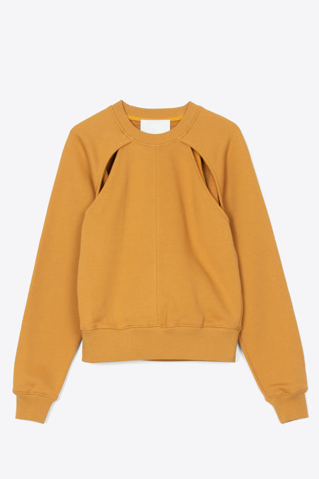 French Terry Puff-Sleeve Sweatshirt