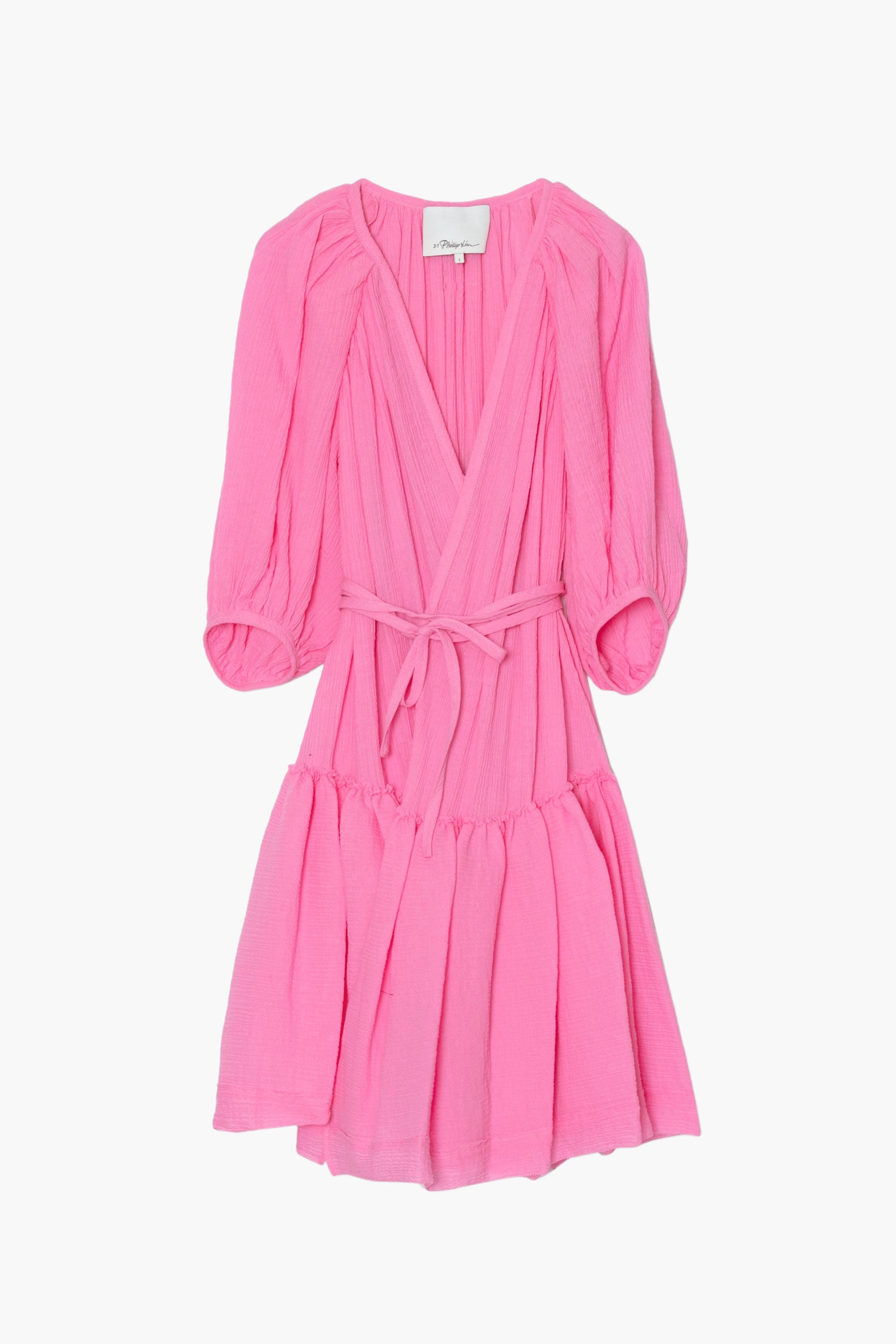 Long Sleeve Plisse Voile Wrap Dress – 3.1 Phillip Lim
