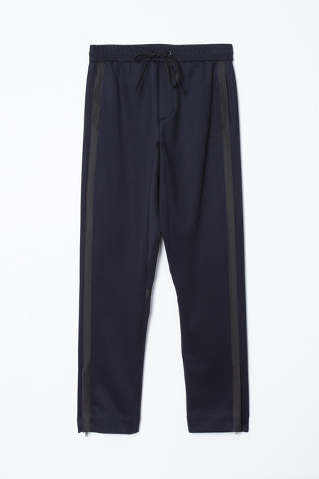 French Terry Track Pant With Ruffle Side Panel