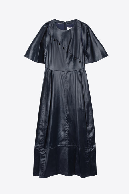Gathered Dress With Ring Snaps