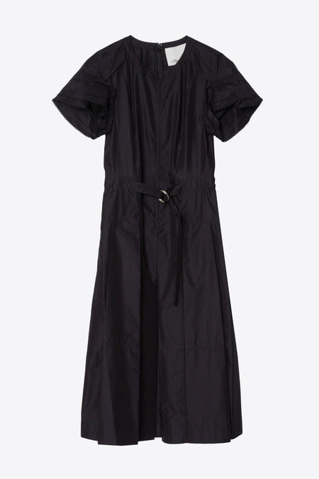 Cascade Petal Sleeve Shirt Dress