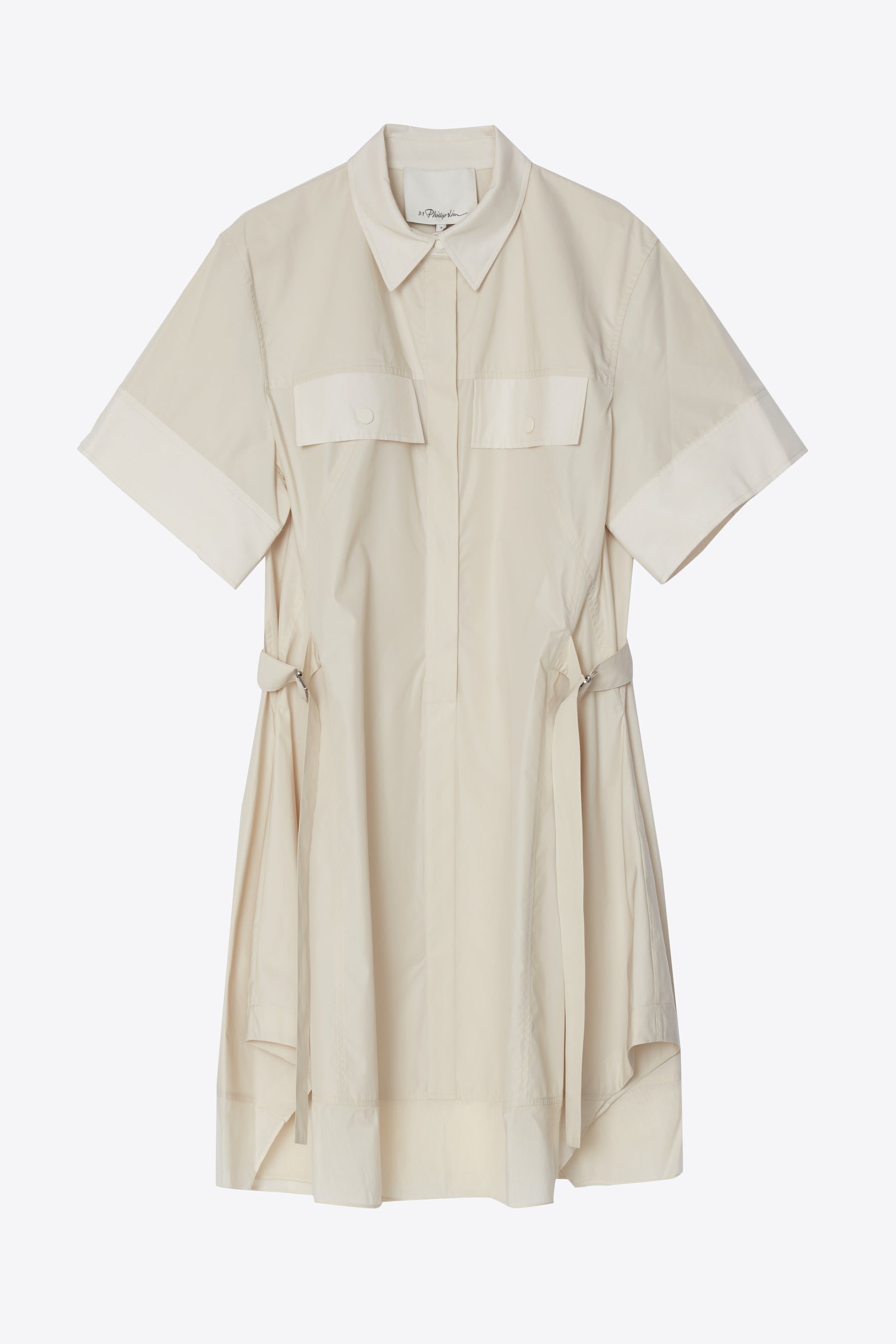 phillip lim tucked front shirt dress Short Sleeve Shirt Dress – 3.1 Phillip Lim