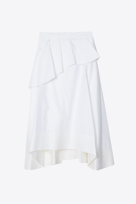 French Terry Track Pant With Ruffle Side Panel
