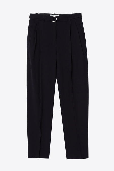 Double Pleat Wide Leg Trouser