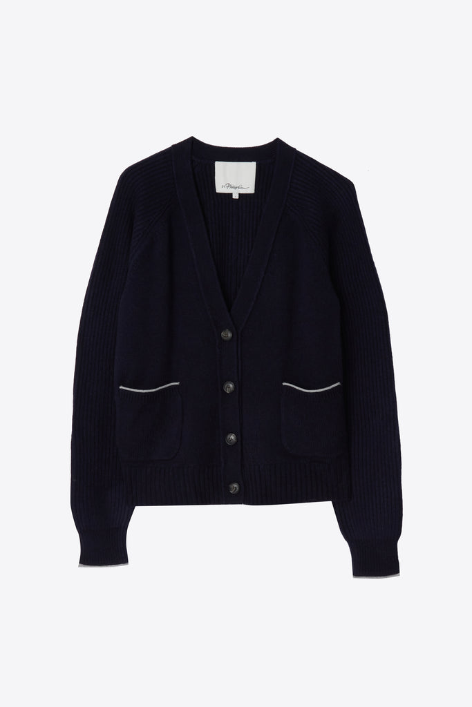 【美品】3.1 Phillip Lim レイヤードジャケット ネイビー XS Relaxed Cardigan with Contrast Trims – 3.1 Phillip Lim