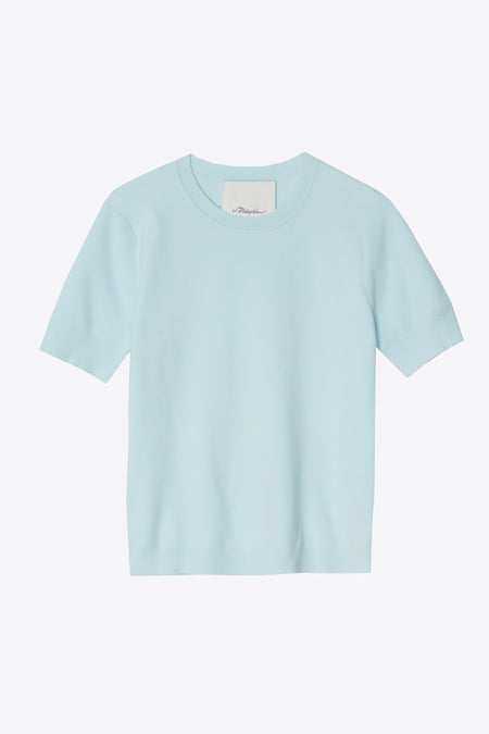 Bi Color Rib Long Sleeve Crewnewck Pullover