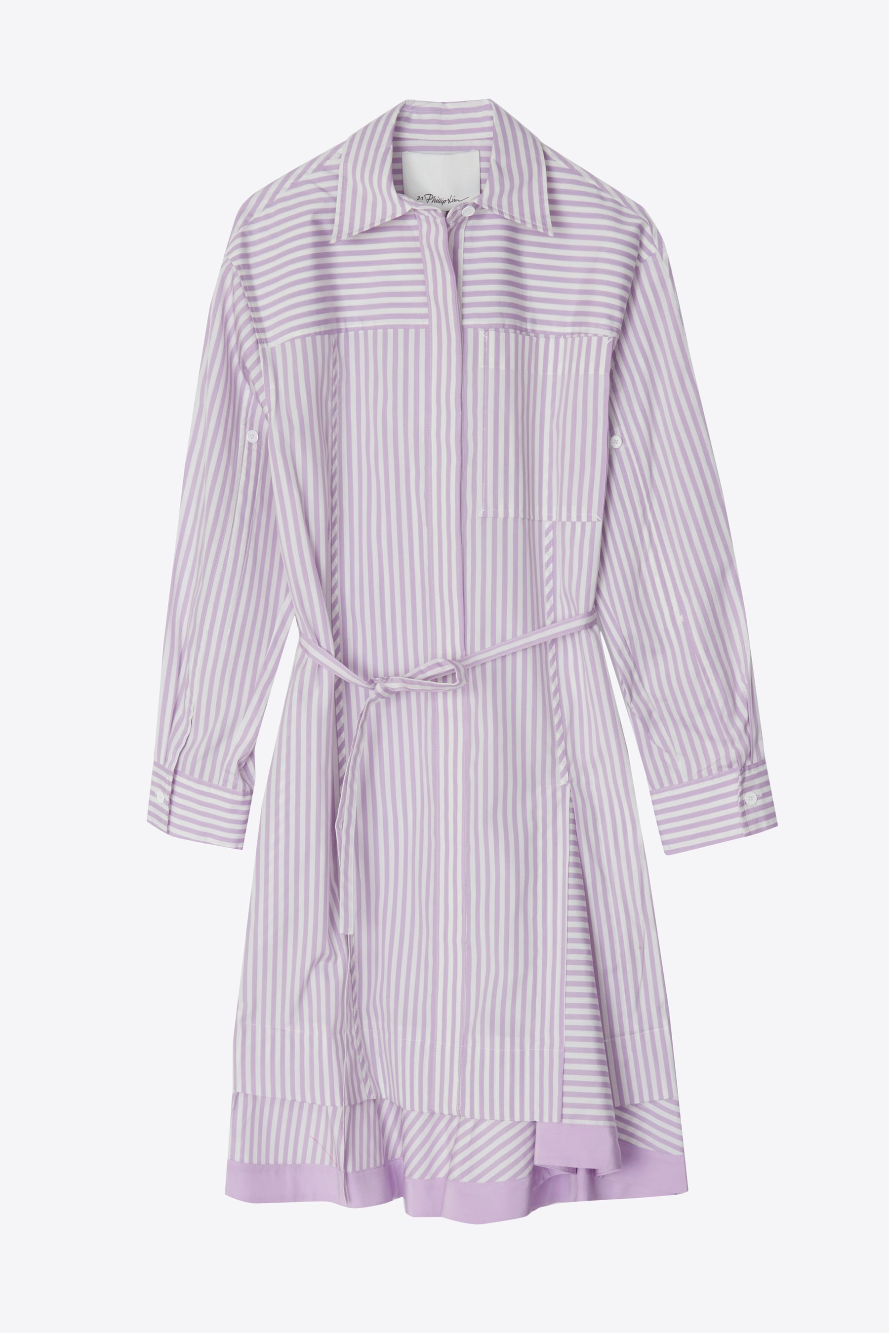 purple striped shirt dress Women's Preppy Game Day Stripe Dress