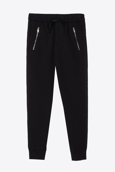 French Terry Track Pant With Ruffle Side Panel