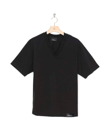 Short Sleeve Oversized Boxy V-Neck Tee