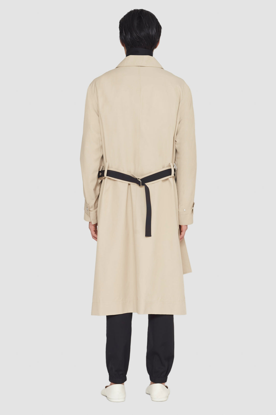 Mid-Length Belted Trench Coat