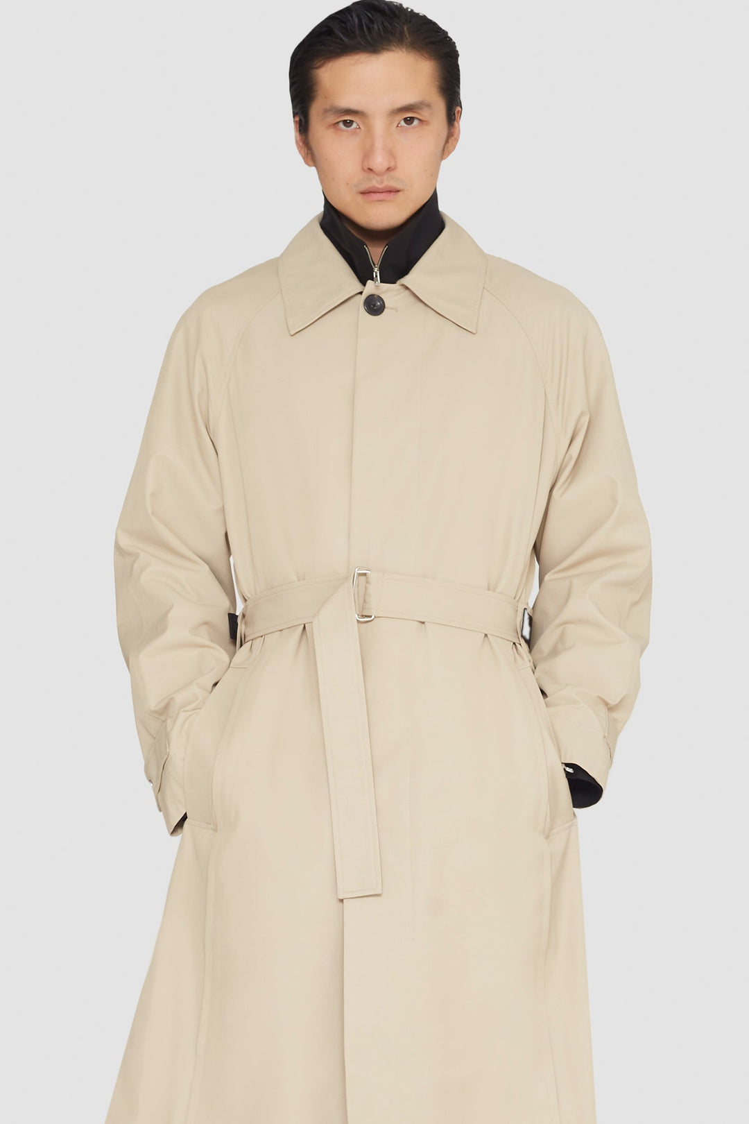 Mid-Length Belted Trench Coat