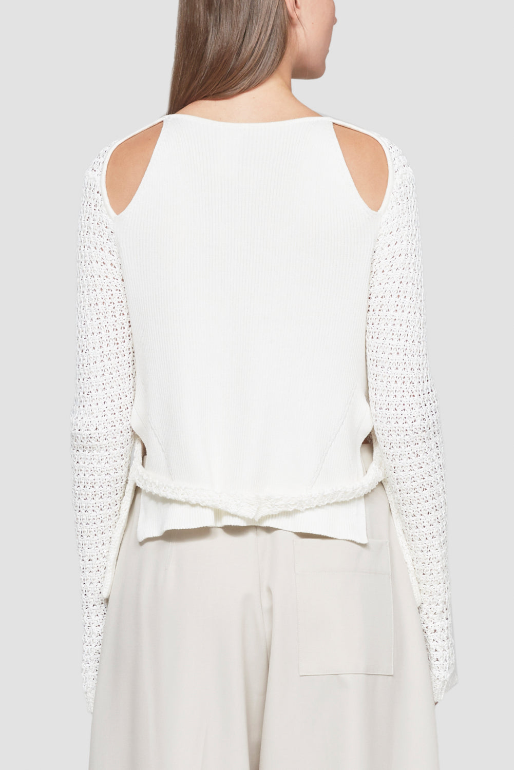 Textured Long Sleeve Crewneck