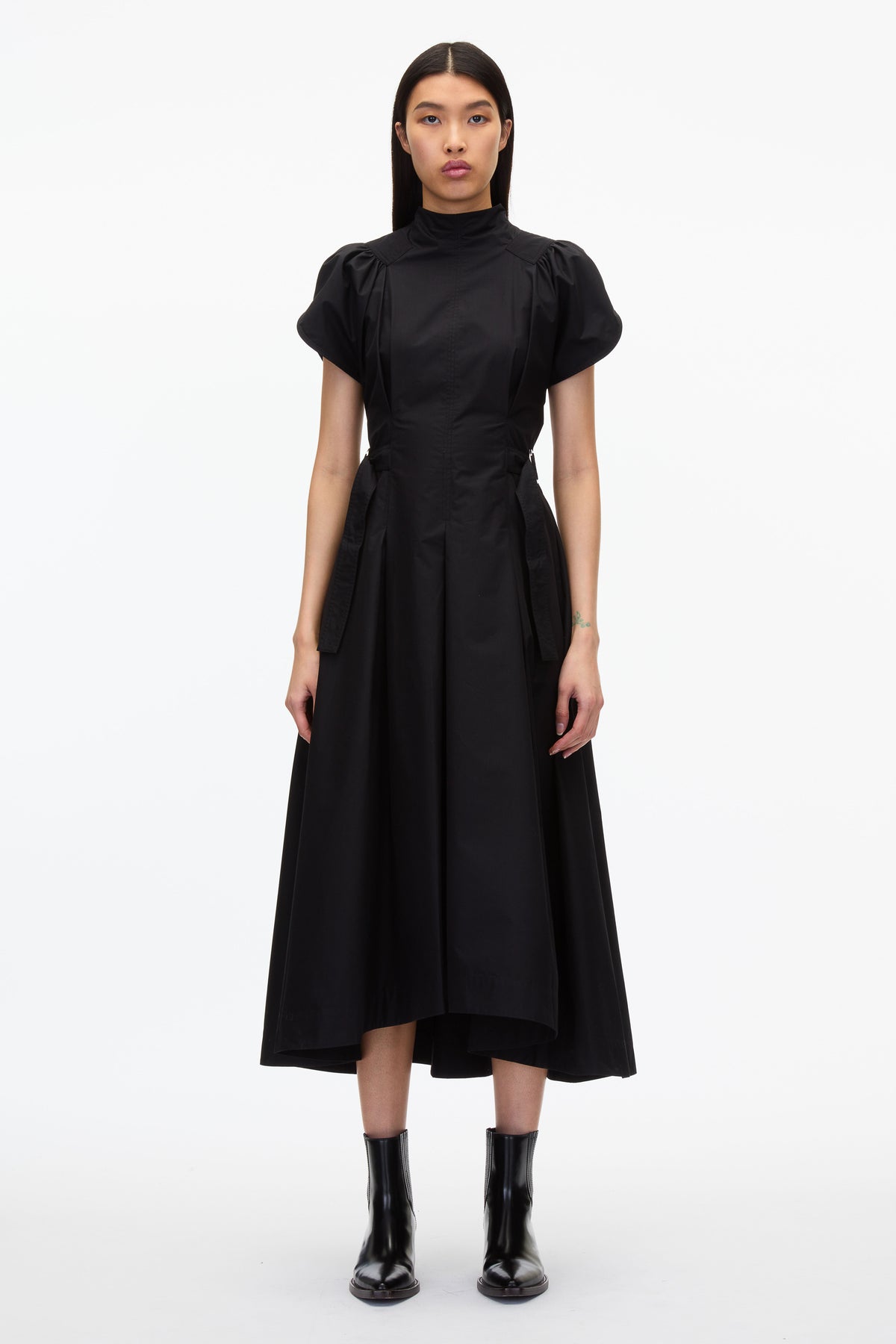 3.1 Phillip Lim Women's Puff Sleeve Side Tie Dress - Black - Size 8 3.1 Phillip Lim Women's Puff Sleeve Side Tie Dress - Black - Size 8