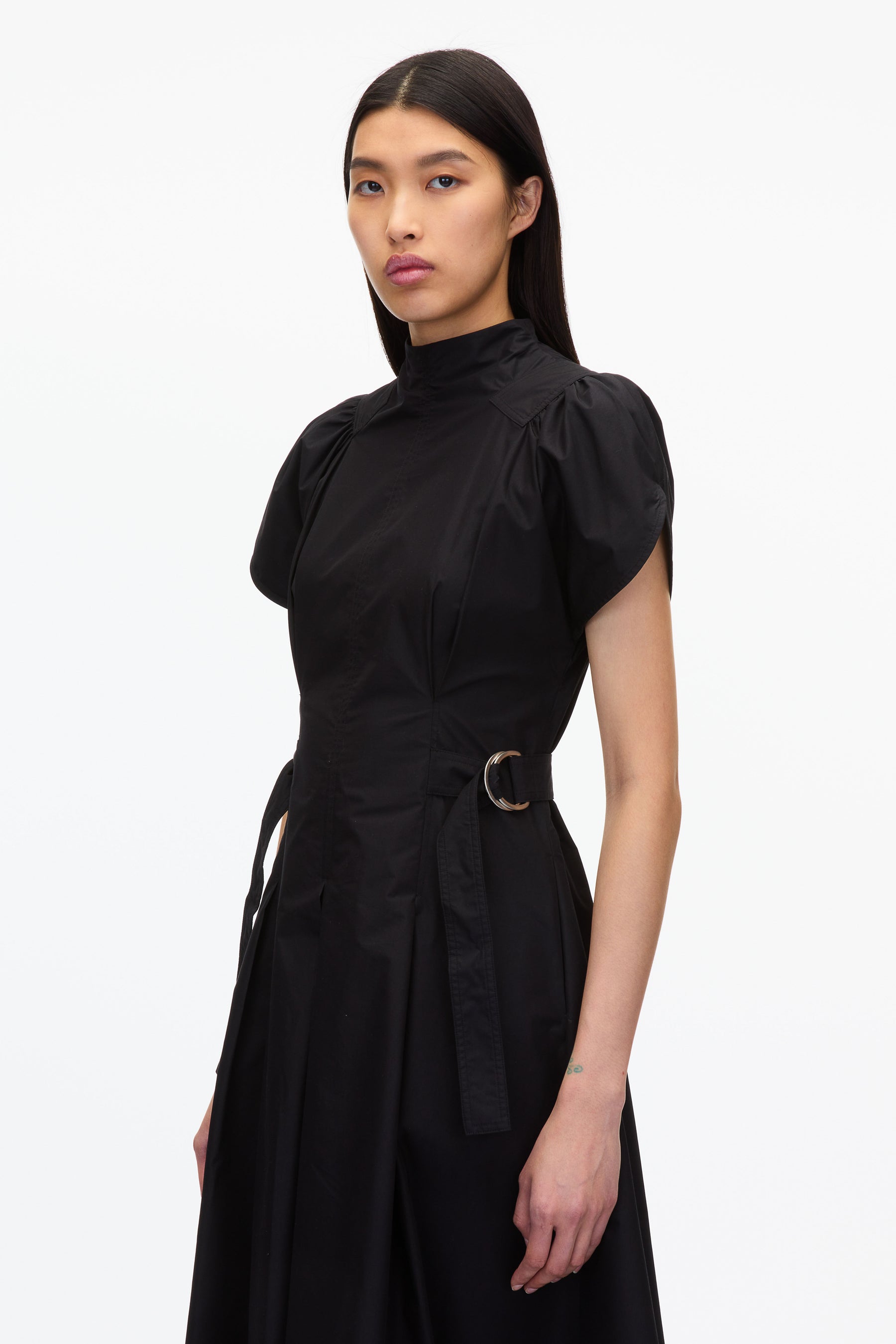 blue dress for baby girl 3.1 Phillip Lim Women's Puff Sleeve Side Tie Dress - Black