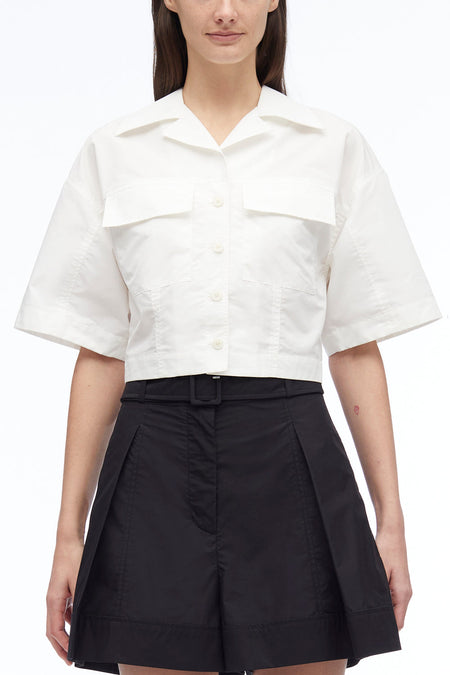 Buttoned Side Utility Skirt