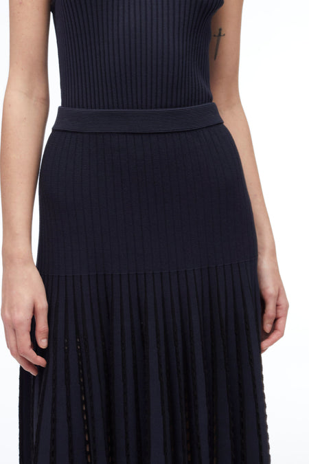 Sheer Rib Flare Pants