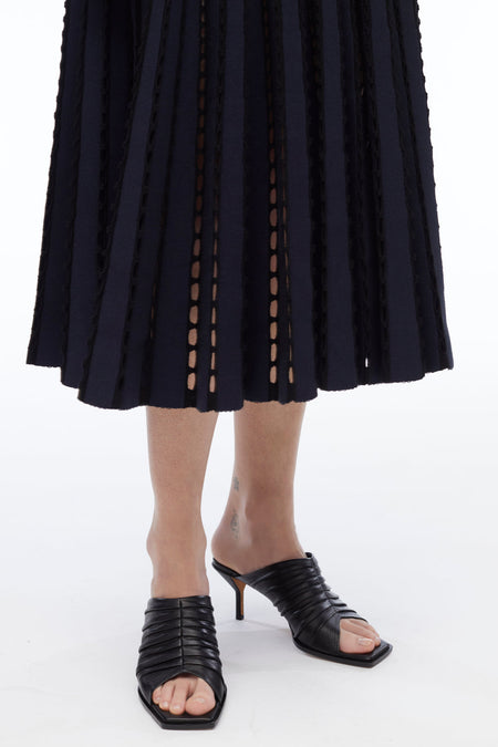 Sheer Rib Flare Pants