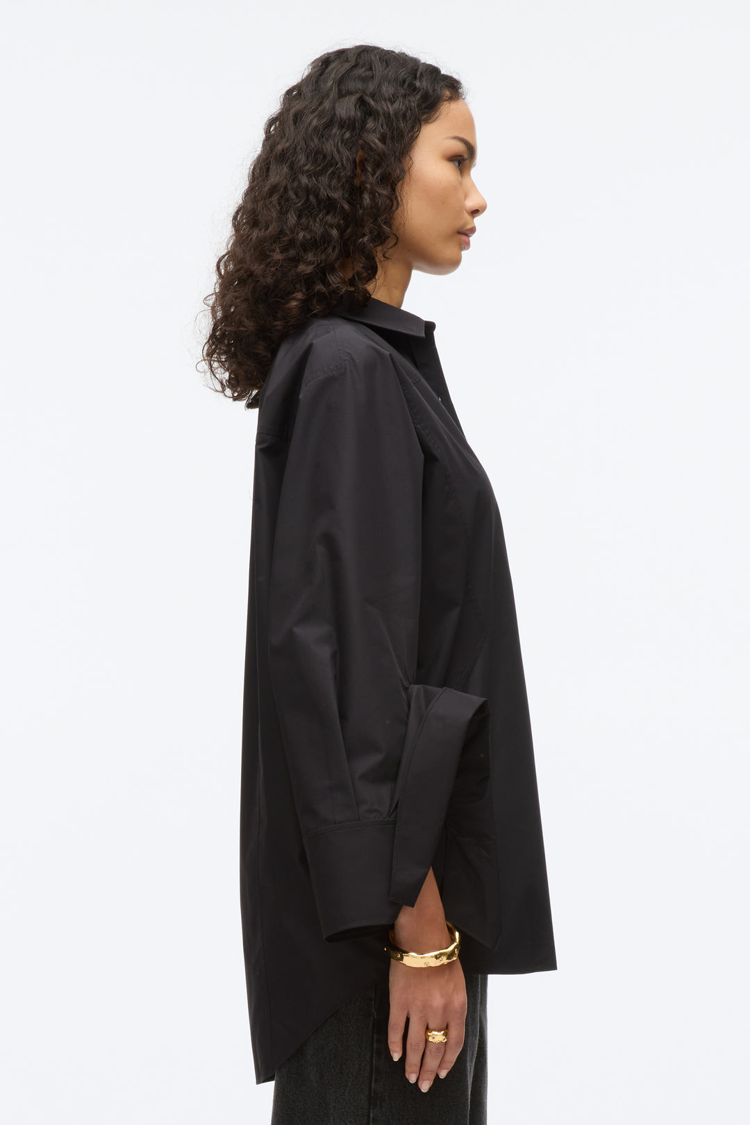 Oversize Shirt with Cascade Cuff