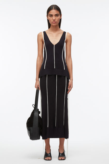 V-Neck Tank with Piping