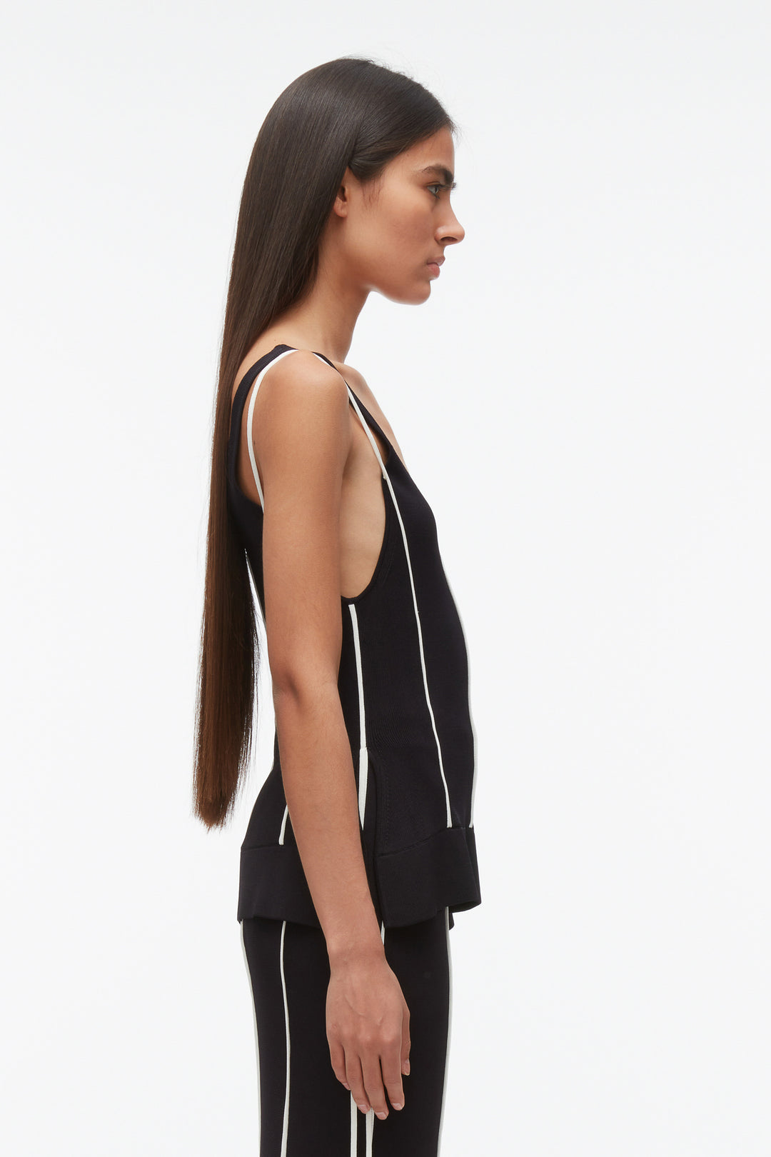V-Neck Tank with Piping