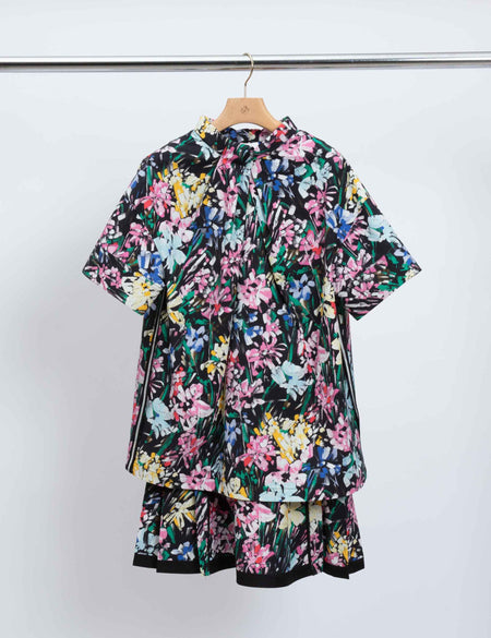 Gathered Dress With Ring Snaps