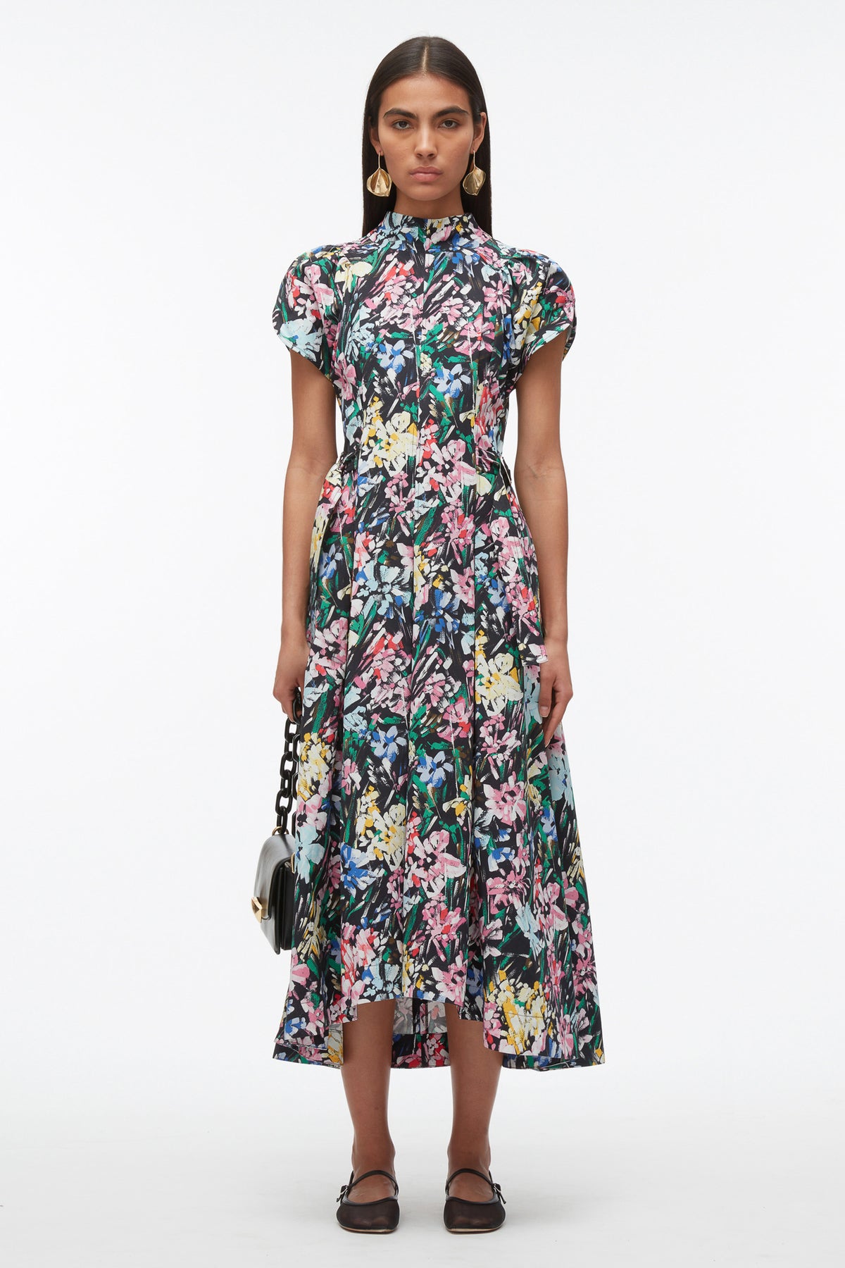 Flowerworks Puff Sleeve Flare Dress Flowerworks Puff Sleeve Flare Dress