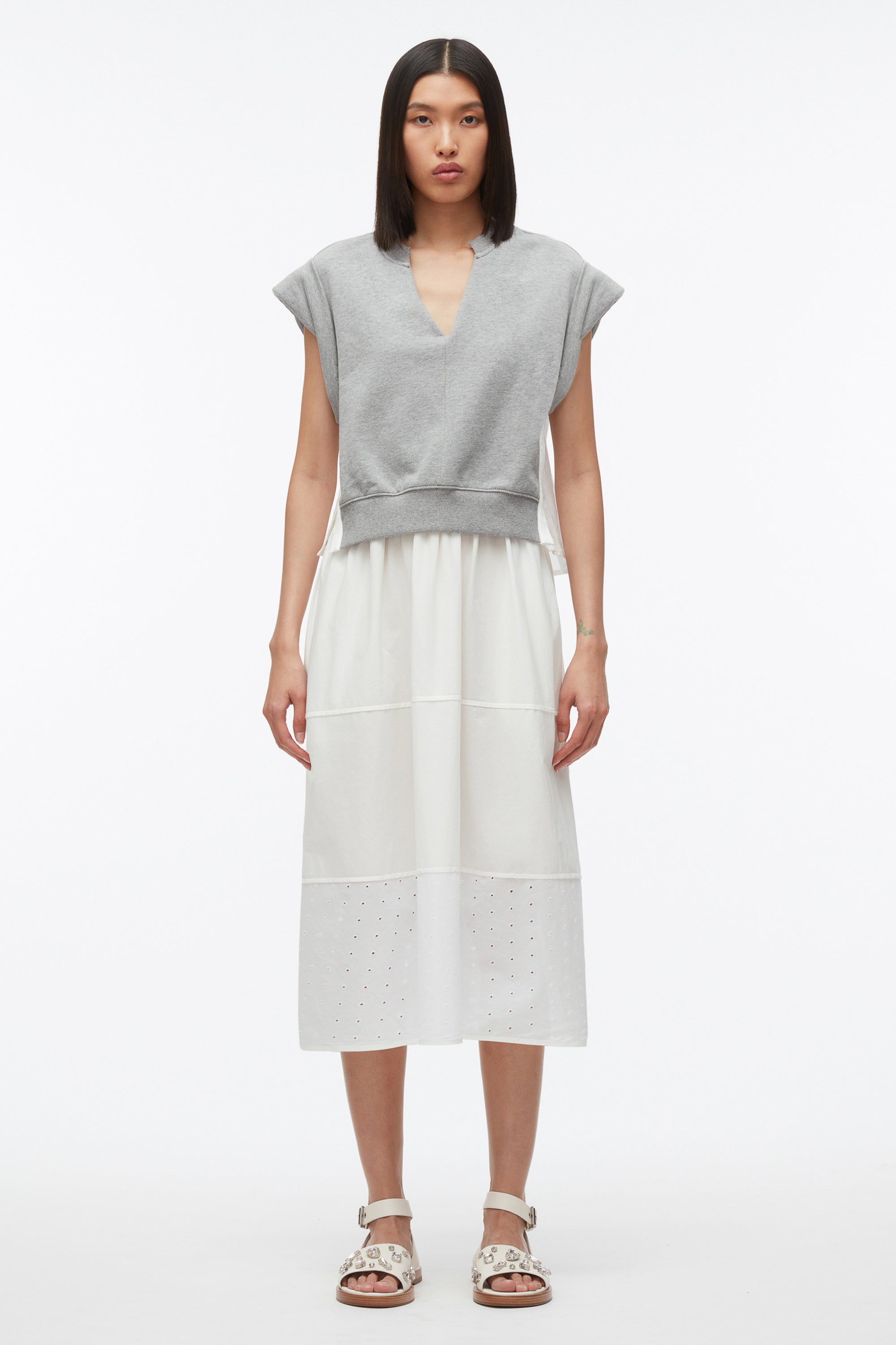 Rolled Sleeve Mix Media Dress – 3.1 Phillip Lim