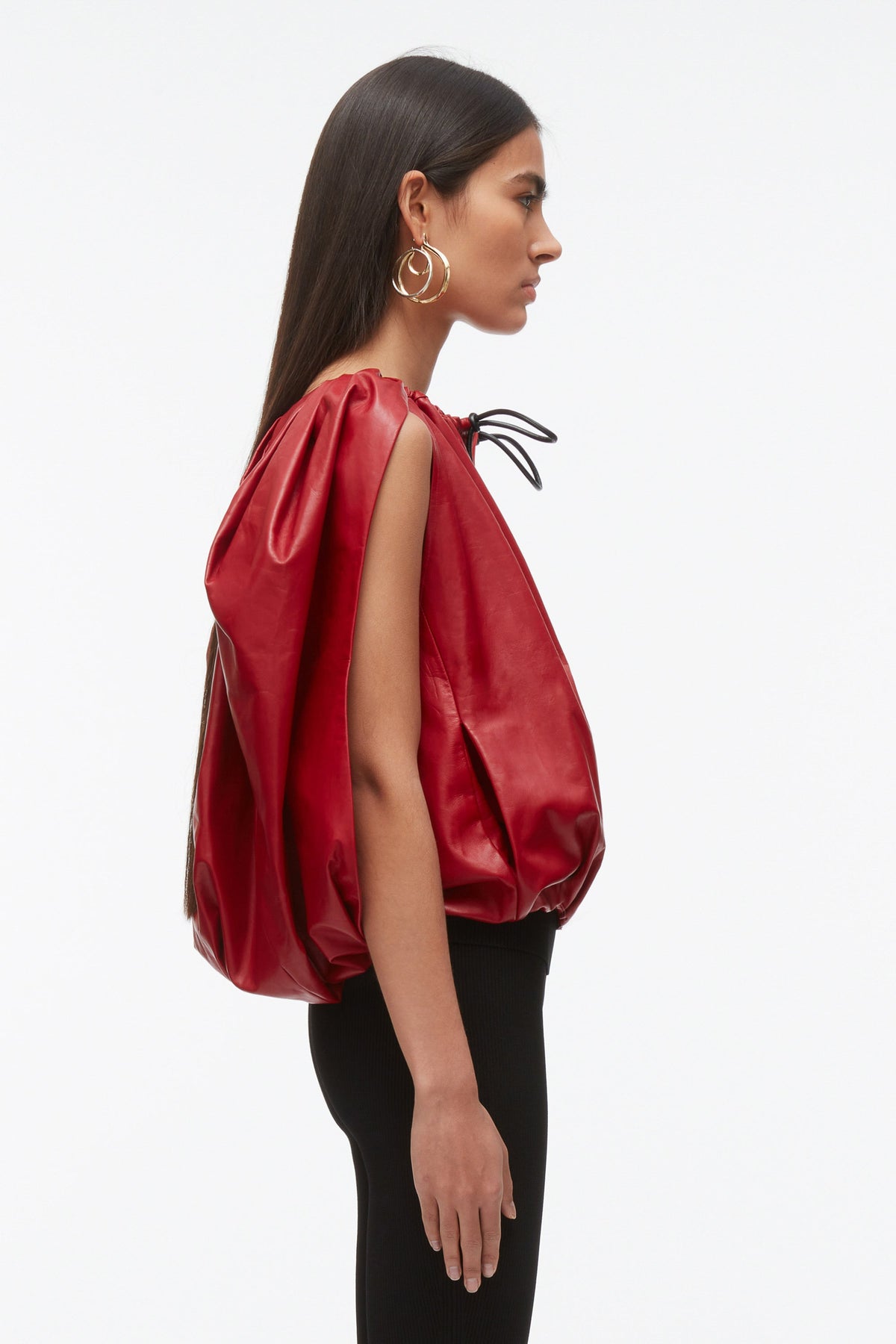 3.1 Phillip Lim Red Leather waist accessory belt Cocoon Zip Top – 3.1 Phillip Lim main image 3