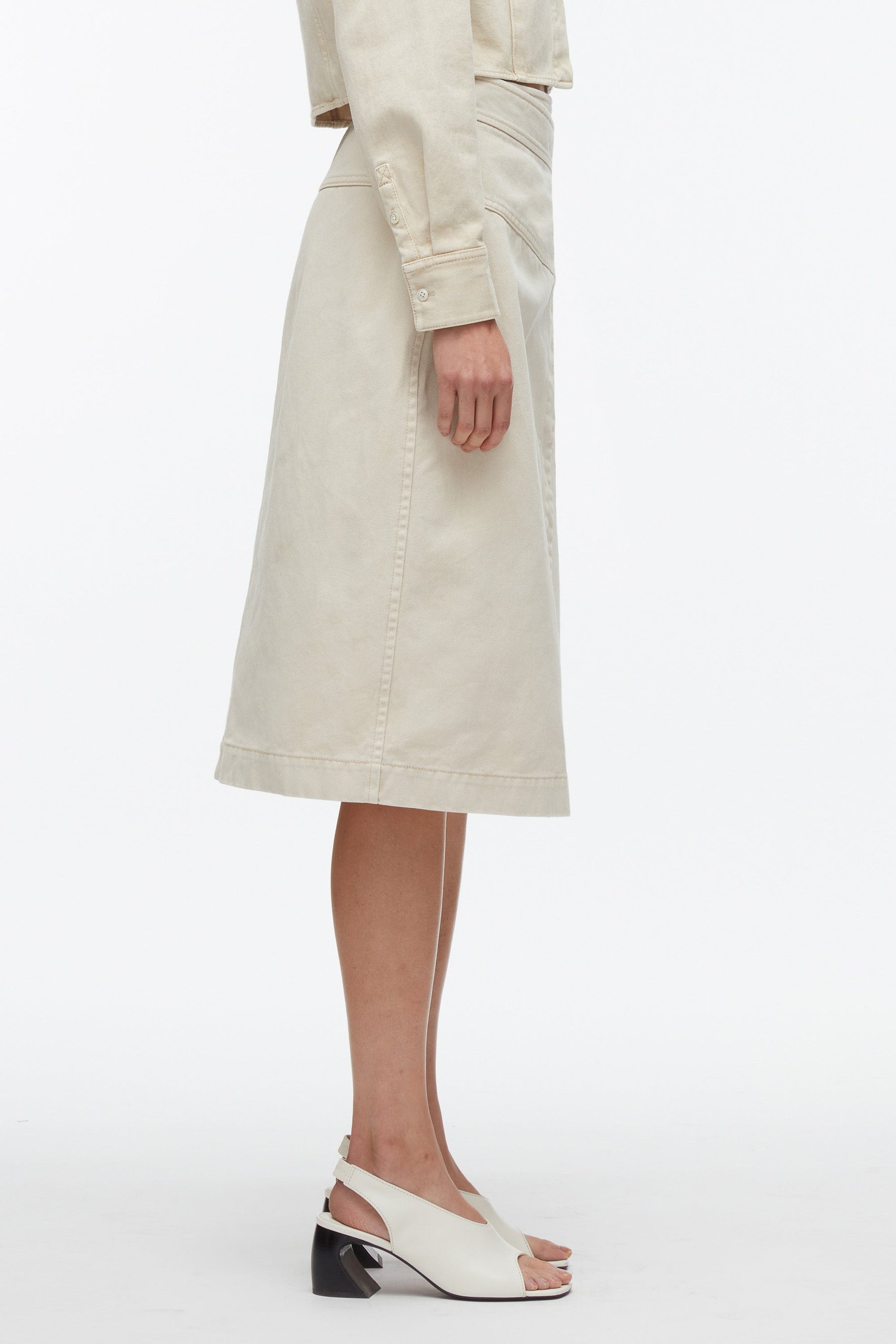 Denim Wrap Half Skirt