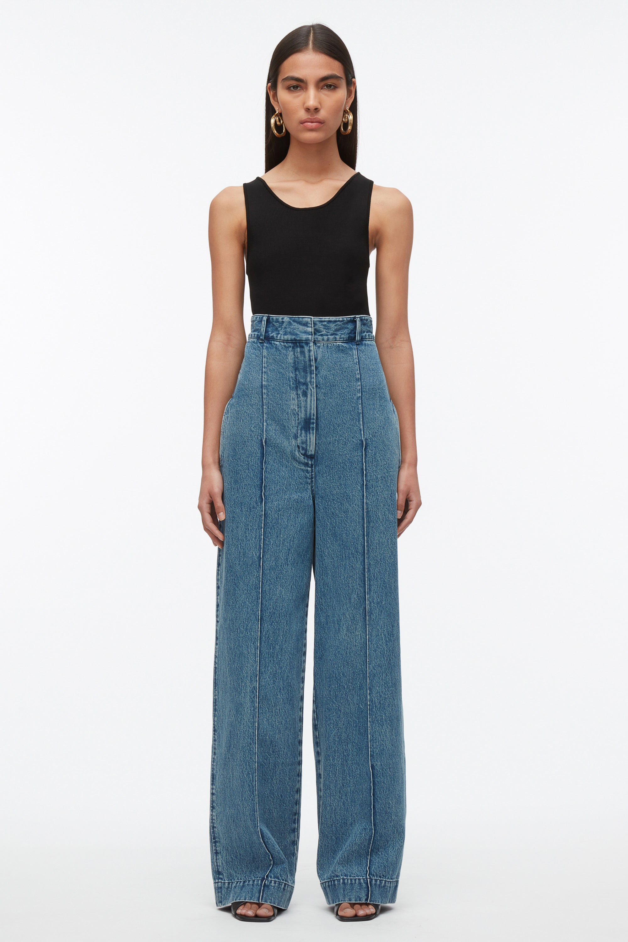 Extreme high waist jeans sale