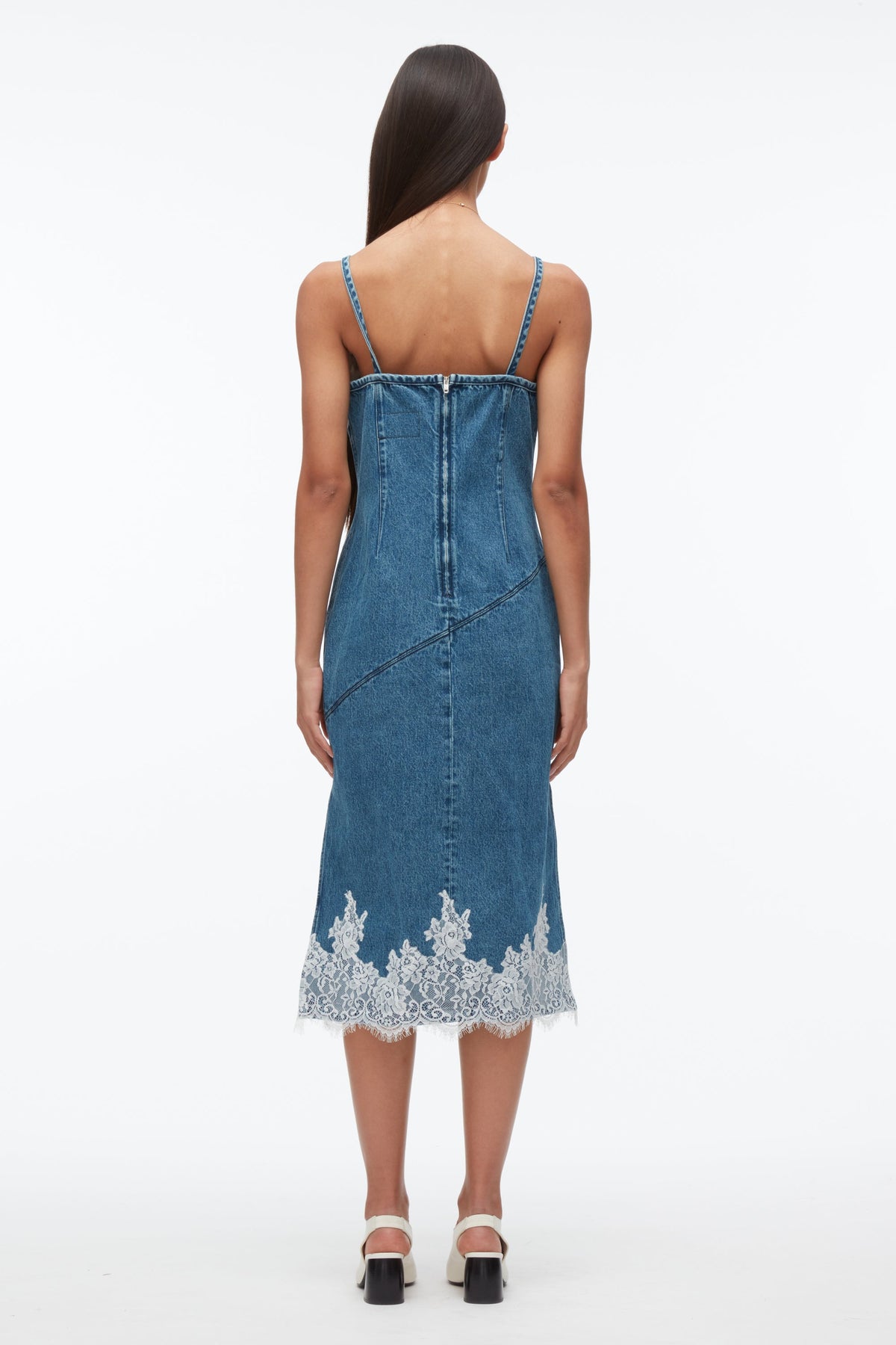 Denim Slip Dress with Lace | Stylish Women's Wear | Phillip Lim 3.1 Phillip Lim Denim Slip Dress with Lace | Stylish Women's Wear | Phillip Lim 3.1 Phillip Lim