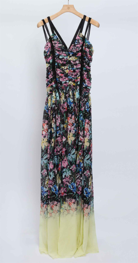 Gathered Dress With Ring Snaps