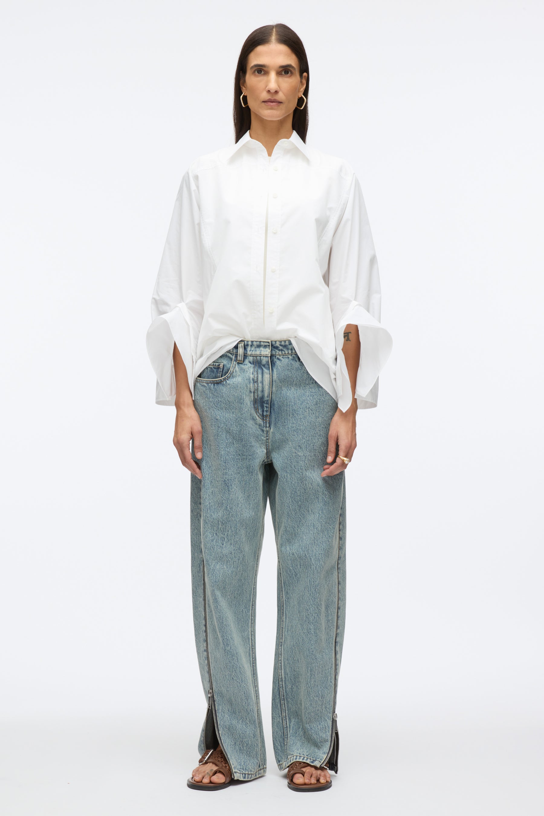 Curve Denim Petite Pant with Zippers