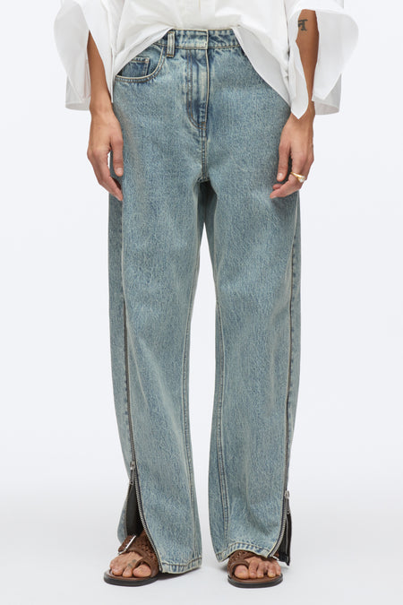 Curve Denim Pant with Zippers