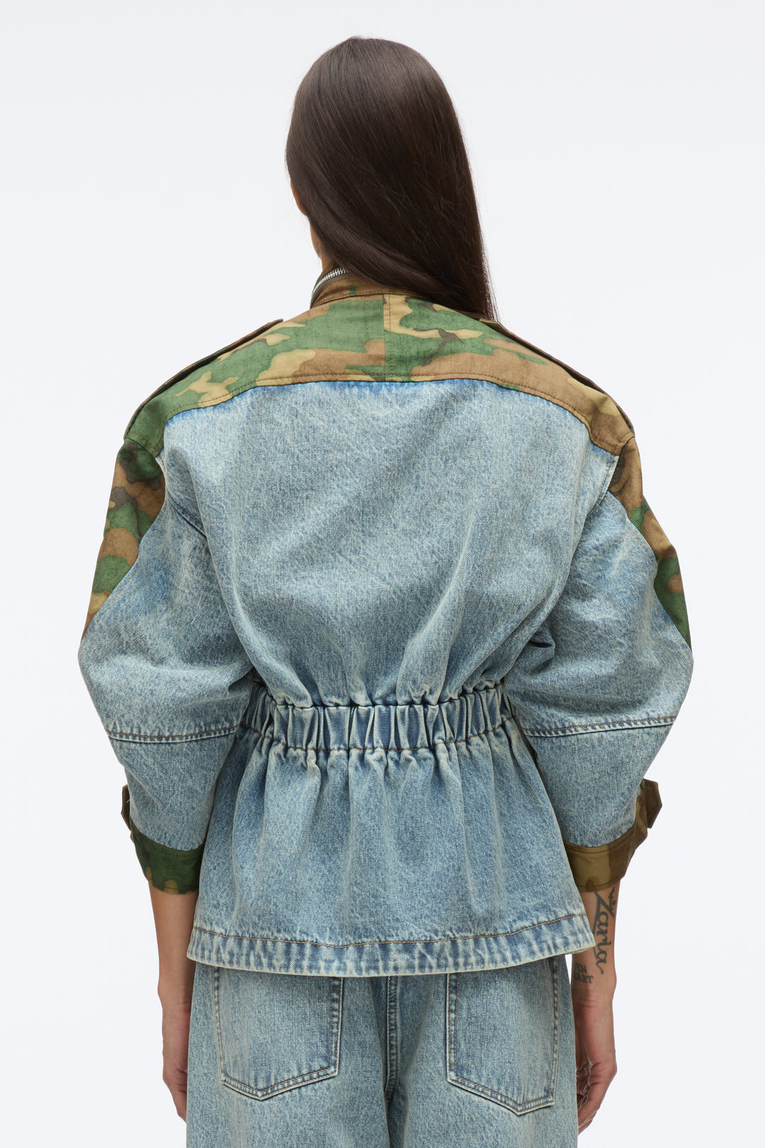 Patchwork Camo Cinched Jacket